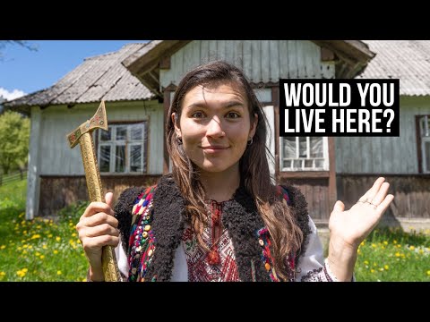 Travel Vlogger Goes On A Charming Tour Of A Village Located In The Mountains Of Ukraine