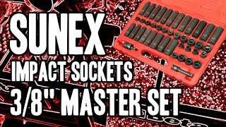 SUNEX 3/8 Impact Socket 42-pc Master Set # 3342 (SAE & Metric)
