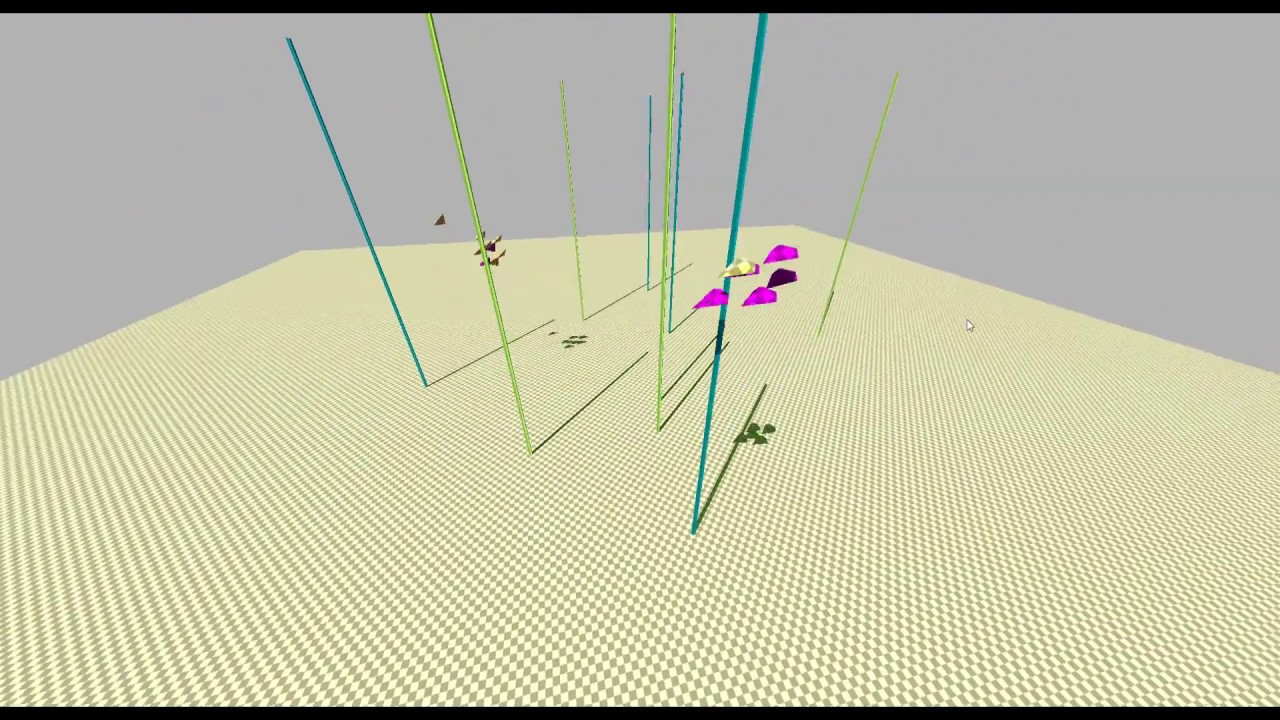 Boids - AI flocking behavior simulation