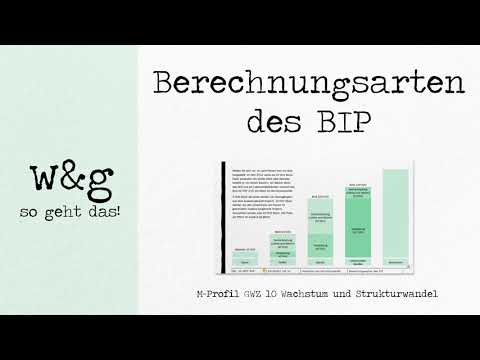 GWZ 10 Wachstum und Strukturwandel  - #2 Berechnungsarten des BIP