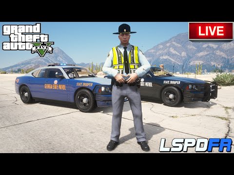 GTA 5 LSPDFR - Georgia State Patrol - Night Patrol (Speed Enforcement) NVE