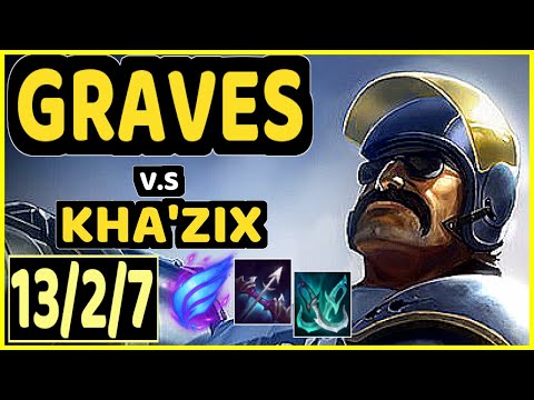 MAXLORE (GRAVES) vs KHA'ZIX - 13/2/7 KDA JUNGLE GAMEPLAY - EUW Ranked GRANDMASTER