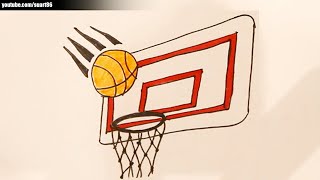 How to draw a basketball hoop