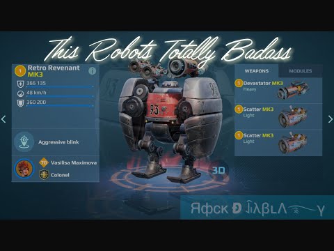 Retro Revenant Mk3 + Sonic Weapon VS 2 Revenant 1 Fenrir 1 Hawk || War robots Game Play WR