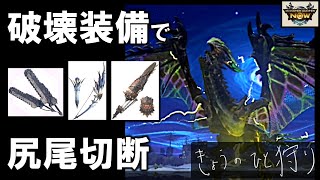 【モンハンNow】ライゼクスを双剣、弓、ガンランスで尻尾切断して討伐！大連続には双剣で参加してきた。 [ ソロ｜星8｜星9｜大連続狩猟 ]