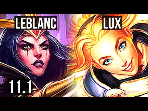LEBLANC vs LUX (MID) | 12/1/2, Legendary, Rank 10 LeBlanc | BR Master | v11.1