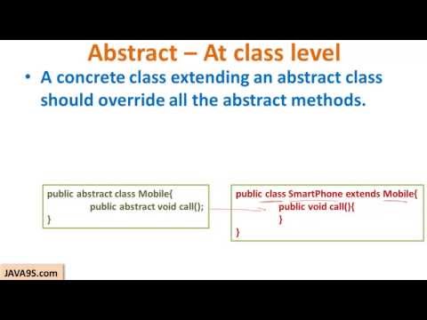 Java Tutorial # 18 | Abstract classes and Methods in Java -Java Beginners tutorial by Java9s