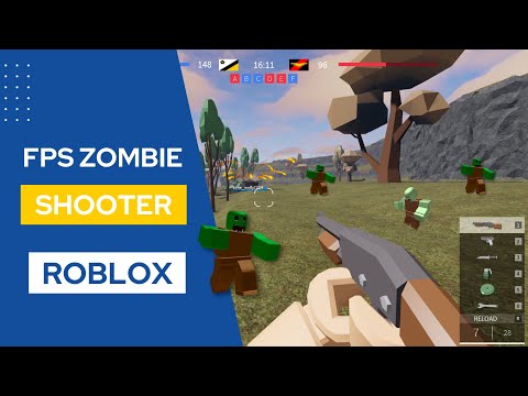 Making an FPS Zombie Shooting Game without Scripting | FPS Game | Roblox | RoboticSchools | KIDS