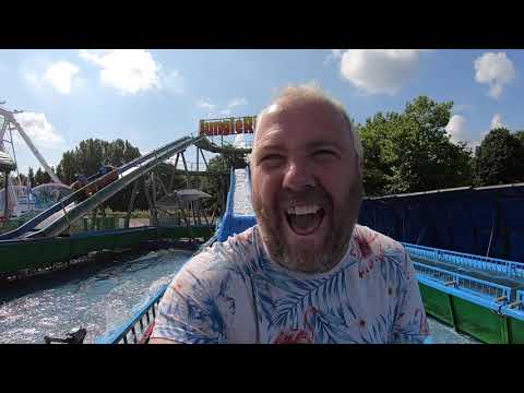 STOKES JUNGLE RIVER LOG FLUME (onride) at Manchester Trafford Centre Summer Social 3/8/2021