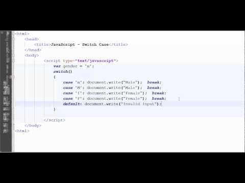 Javascript Tutorial 11 Working With Switch Case And Or Operator