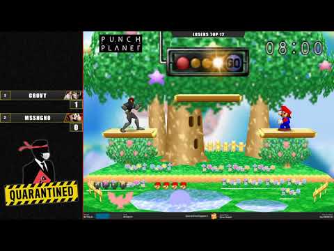 QR2 West Top 12 - Crovy (Captain Falcon) Vs. MissingN0 (Mario) Super Smash Bros - SSB64