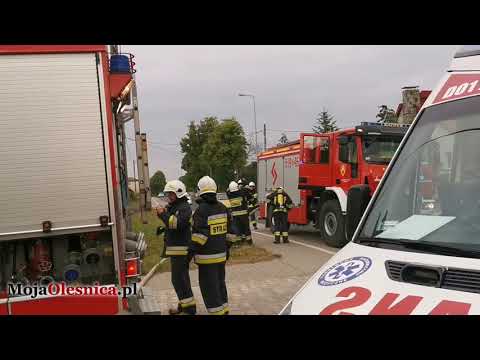 23.06.2021 Oleśnica - wybuchy i pożar przy ulicy Wiejskiej