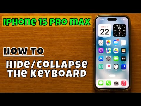 How to Hide/Collapse The Keyboard iPhone 15 Pro Max