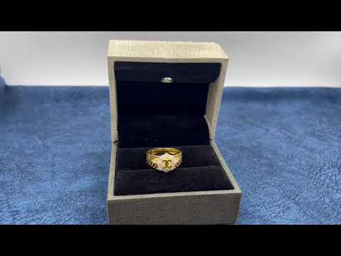 Male golden a-419 gold forming diamond men ring, 3 gm (appro...