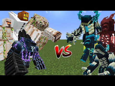 ALL WARDENS vs ALL GOLEMS in Minecraft - All Mutant Wardens vs Mutant Iron Golems / Mob Battle
