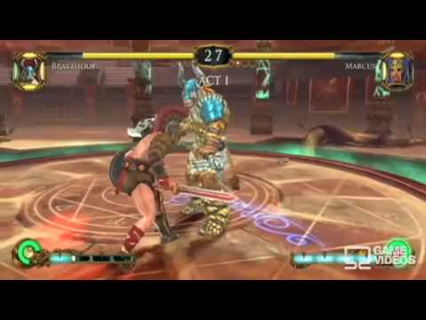 Tournament of Legends GDC 2010 Bravehoof vs. Marcus Gameplay