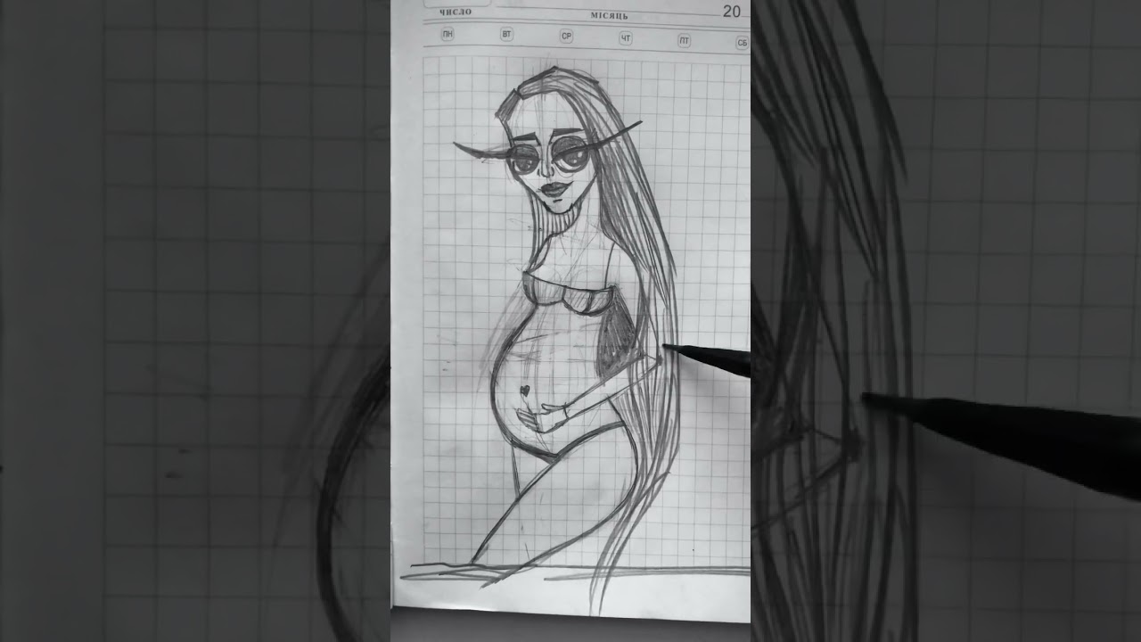 pregnant woman 🖤 see also my videos on the channel with vector illustration