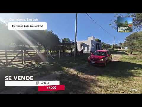 Lote de 680m2 en Cortaderas, San Luis