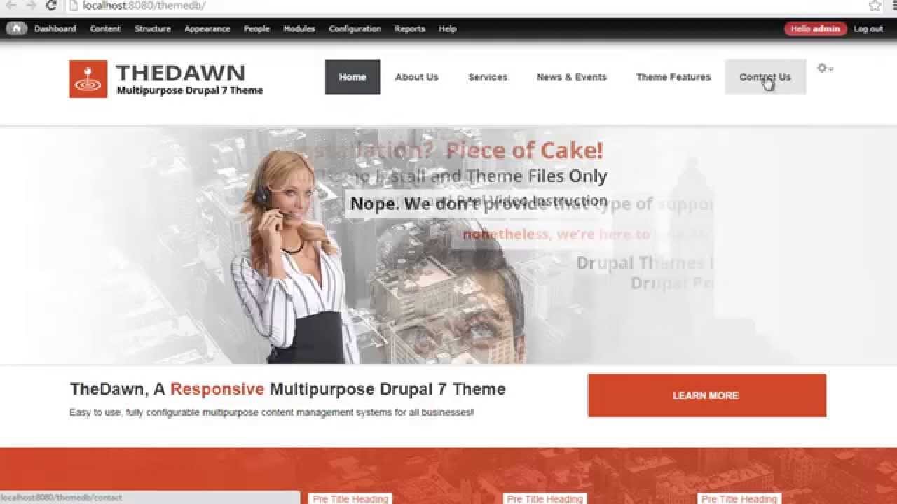 TheDawn A Drupal 7 Responsive Theme - Menu Instructions