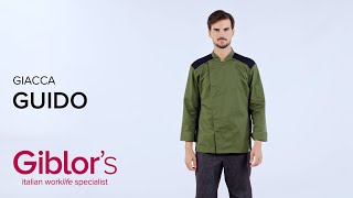 Kuchársky rondon Giblor´s GUIDO dlhý rukáv biely