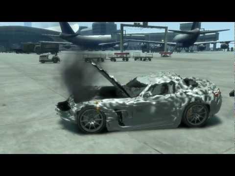 GTA IV PC MERCEDES SLS AMG 2011 CRASH TESTING CAR MOD HD 720p
