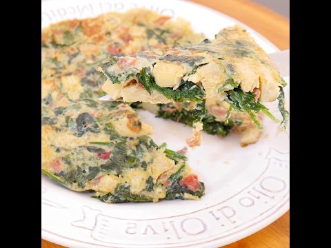 Recetas de Tortilla de alcachofas, patatas y espinacas