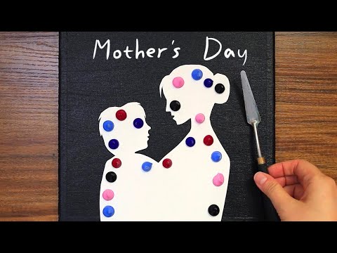 Mother's Day-Mind Blowing Acrylic Painting on Canvas Step by Step #637 - Serena Art
