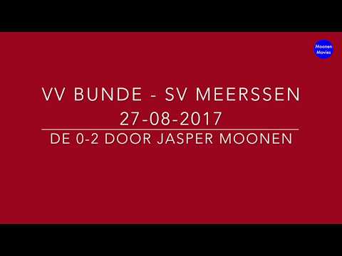 Doelpunt Jasper Moonen voor SV Meerssen; 2-0 tegen VV Bunde 27-08-2017
