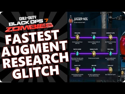 Black ops 7 Zombies FASTEST AUGMENT RESEARCH GLITCH! SOLO OR TEAM GODMODE - BO7 Zombies Glitches
