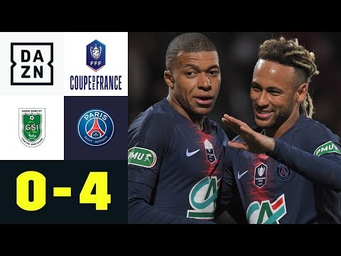 Mr. Dreadlocks Neymar erzwingt wunderschönes Eigentor: Pontivy - PSG 0:4 | Coupe de France | DAZN