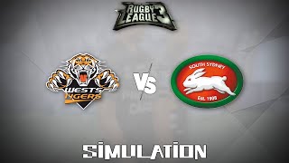 Rugby League 3 (2010) - Wests Tigers vs South Sydney Rabbitohs [Gameplay Simulation]