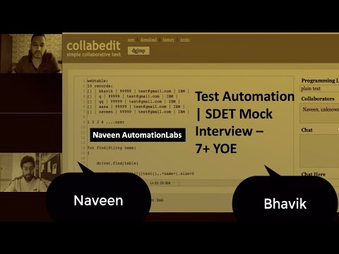 Test Automation Mock Interview - [7+ YOE] -Major Skills: Java, Selenium, Cucumber, BDD, Rest Assured