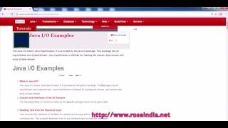 Learn Java I/O packages