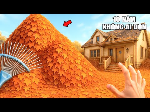 CLEANING UP THIS HUGE PILE OF LEAVES GAVE ME GOOSEBUMPS | Leaf it Alone