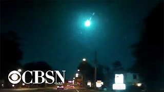 Large green meteor streaks through sky over Florida, Georgia