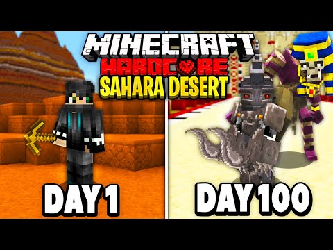 I Survived 100 Days in the Sahara Desert on Minecraft.. Here's What Happened..