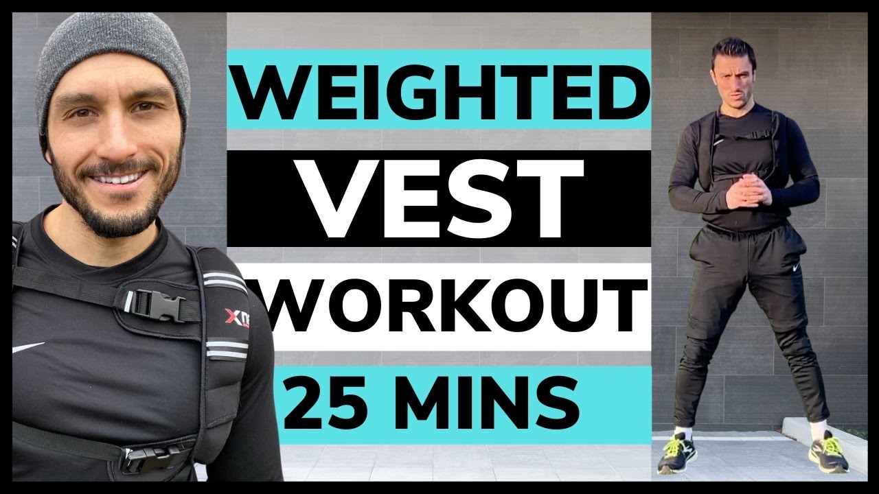 Weighted Vest Training // 25 Minute Weight Vest Workout At Home - YouTube