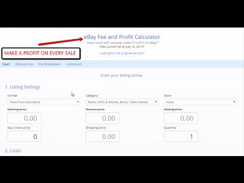 Ebay Fee Calculator - Ebay Seller Fees