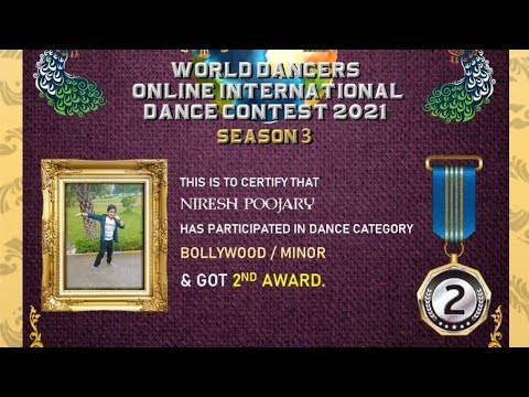 World Dancers Online International Dance Contest 2021 - Second Position - Niresh Poojary (Adorable)