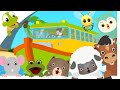 Wheels On The Bus Go Round And Round Nursery Rhyme Noah S Ark Helping Animals