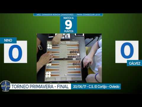 BACKGAMMON FINAL TORNEO PRIMAVERA 2017 (20 06 2017)