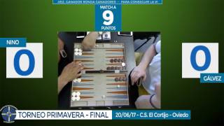 BACKGAMMON FINAL TORNEO PRIMAVERA 2017 (20 06 2017)