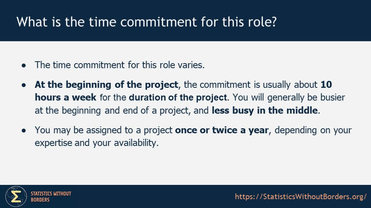 Statistical Consultants - Statistics Without Borders