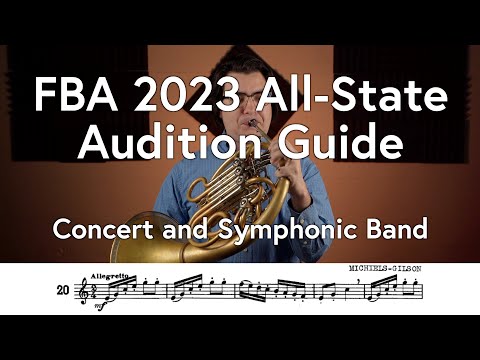 FBA 2023 All-State Concert and Symphonic Band Audition Guide | Scott Leger, Horn