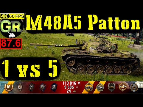 88_World of Tanks M48A5 Patton WoT Replay - 9 Kills 9K DMG(Patch 1.5.0)