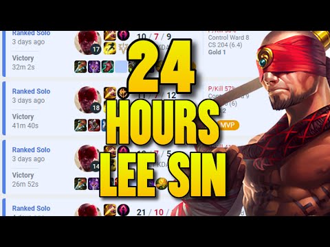 I played Prowlers Claw Lee Sin for 24 hours straight, this is how it went