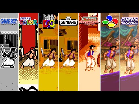 Disney's Aladdin (1993) GB vs GBC vs DOS vs MD vs NES vs SNES vs GBA (is there a big difference?)