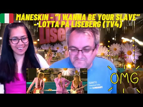 🇩🇰NielsensTv REACTS TO 🇮🇹 Måneskin - ”I Wanna Be Your Slave” - Lotta på Liseberg (TV4)💕👏