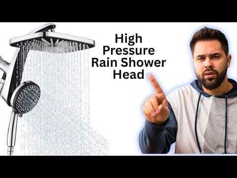 12" High Pressue Rain Shower Head with Handheld, 9 Sprays Hand Showerhead | Shower Heads with Handheld Spray Combo, Dual Head, Built-in Magnetic Docking, Power Jets, 59" Shower Hose, Gold 1.8GPM video