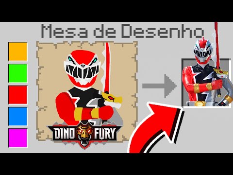 Tudo que eu DESENHO dos POWER RANGERS APARECE no Minecraft! ‹‹ P3DRU ››